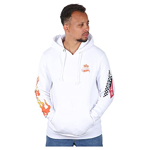 Alpha Industries Flame Hoody Kapuzensweat für Herren White Alpha Industries Flame Hoody Kapuzensweat für Herren White von ALPHA INDUSTRIES
