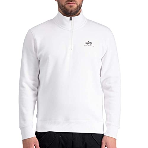 Alpha Industries Half Zip Sweater SL Sweatshirt für Herren White Alpha Industries Half Zip Sweater SL Sweatshirt für Herren White von ALPHA INDUSTRIES