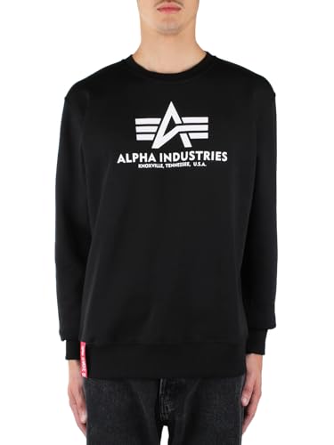 Alpha Industries Herren Basic Pullover Sweatshirt, Schwarz, XXL Alpha Industries Herren Basic Pullover Sweatshirt, Schwarz, XXL von ALPHA INDUSTRIES