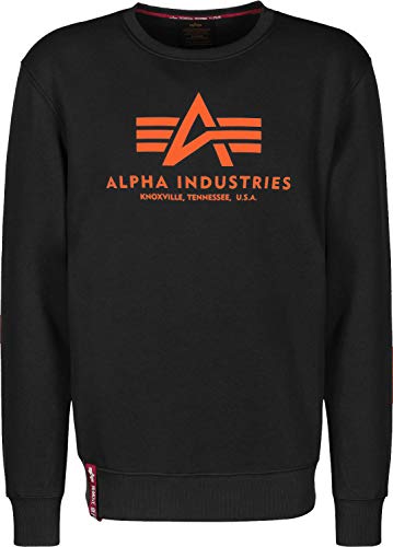 Alpha Industries Herren Basic Pullover Sweatshirt, Schwarz, XXS von ALPHA INDUSTRIES