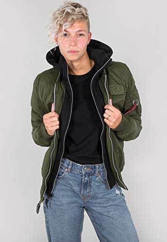 Alpha Industries MA-1 D-Tec BN Wmn Fliegerjacke für Damen Dark Green von ALPHA INDUSTRIES