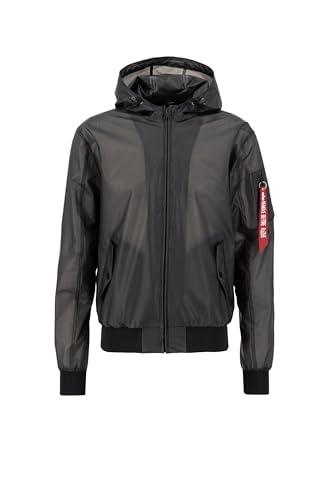 Alpha Industries MA-1 Hooded Rainjacket Regenjacke für Herren Black von ALPHA INDUSTRIES