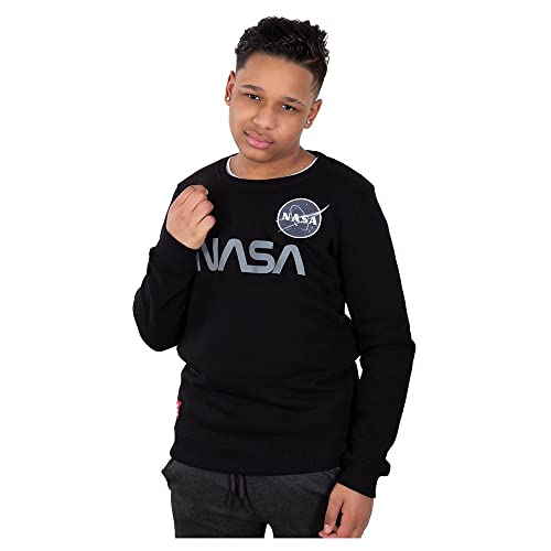 Alpha Industries NASA Reflective Sweater Kids Sweatshirt für Kinder Black Alpha Industries NASA Reflective Sweater Kids Sweatshirt für Kinder Black von ALPHA INDUSTRIES