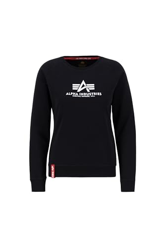 Alpha Industries New Basic Sweater Wmn Sweatshirt für Damen Black von ALPHA INDUSTRIES