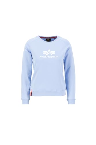 Alpha Industries New Basic Sweater Wmn Sweatshirt für Damen Light Blue von ALPHA INDUSTRIES