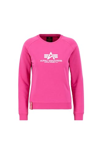 Alpha Industries New Basic Sweater Wmn Sweatshirt für Damen Magenta von ALPHA INDUSTRIES