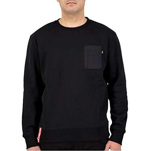 Alpha Industries Nylon Pocket Sweater Sweatshirt für Herren Black Alpha Industries Nylon Pocket Sweater Sweatshirt für Herren Black von ALPHA INDUSTRIES
