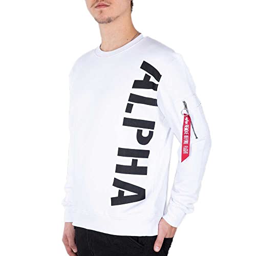 Alpha Industries Side Print Sweater Sweatshirt für Herren White Alpha Industries Side Print Sweater Sweatshirt für Herren White von ALPHA INDUSTRIES