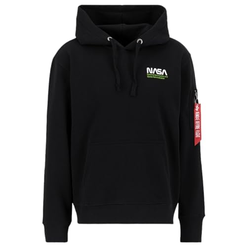 Alpha Industries Skylab NASA Hoody Kapuzensweat für Herren Black/Green von ALPHA INDUSTRIES