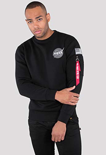 Alpha Industries Space Shuttle Sweater Sweatshirt für Herren Black von ALPHA INDUSTRIES