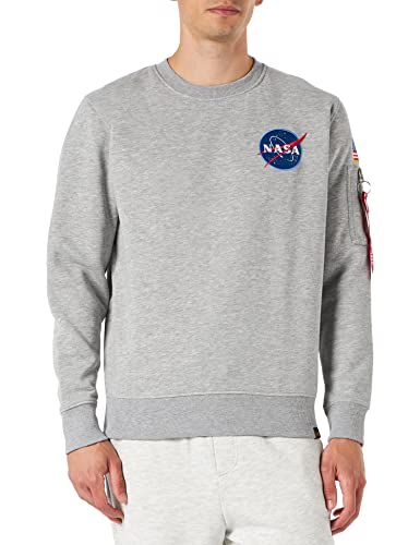 Alpha Industries Space Shuttle Sweater Sweatshirt für Herren Grey Heather von ALPHA INDUSTRIES