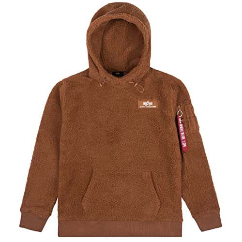 Alpha Industries Teddy Hoody Kapuzensweat für Herren Camel von ALPHA INDUSTRIES