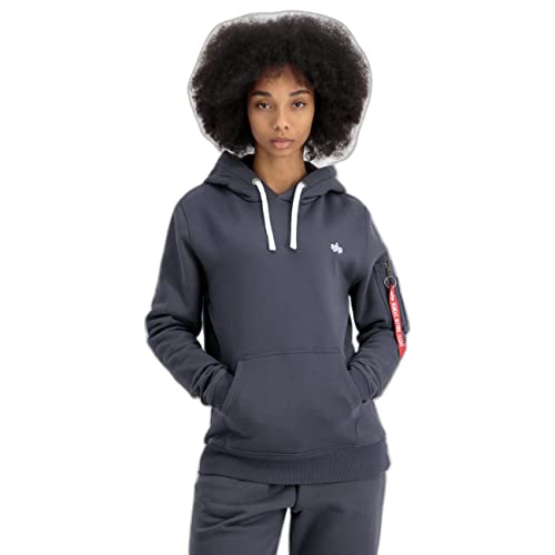 Alpha Industries Unisex EMB Hoody Kapuzensweat für Herren Greyblack von ALPHA INDUSTRIES