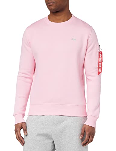 Alpha Industries Unisex EMB Sweater Sweatshirt Unisex Pastel Pink von ALPHA INDUSTRIES