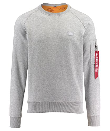 Alpha Industries X-Fit Sweat Sweatshirt für Herren Grey Heather von ALPHA INDUSTRIES