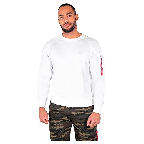 Alpha Industries X-Fit Sweat Sweatshirt für Herren White von ALPHA INDUSTRIES