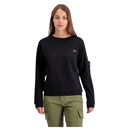 Alpha Industries X-Fit Sweater OS Wmn Sweatshirt für Damen Black von ALPHA INDUSTRIES