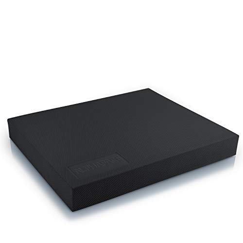 ALPHAPACE Balance Pad 40x33x6cm in Schwarz inkl. gratis Übungsposter - Innovatives Balance-Kissen für optimales Ganzkörpertraining - Zur Steigerung von Koordination, Gleichgewicht & Kräftigung ALPHAPACE Balance Pad 40x33x6cm in Schwarz inkl. gratis Übungsposter - Innovatives Balance-Kissen für optimales Ganzkörpertraining - Zur Steigerung von Koordination, Gleichgewicht & Kräftigung von ALPHAPACE