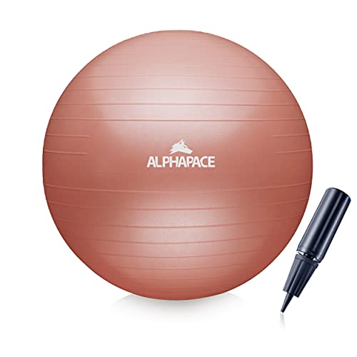 ALPHAPACE Dicker Anti-Burst Gymnastikball Sitzball Trainingsball inkl. Luft-Pumpe, Ball für Fitness, Yoga, Gymnastik, Core Training, für starken Rücken als Büro-Stuhl, Rose Gold 65cm ALPHAPACE Dicker Anti-Burst Gymnastikball Sitzball Trainingsball inkl. Luft-Pumpe, Ball für Fitness, Yoga, Gymnastik, Core Training, für starken Rücken als Büro-Stuhl, Rose Gold 65cm von ALPHAPACE