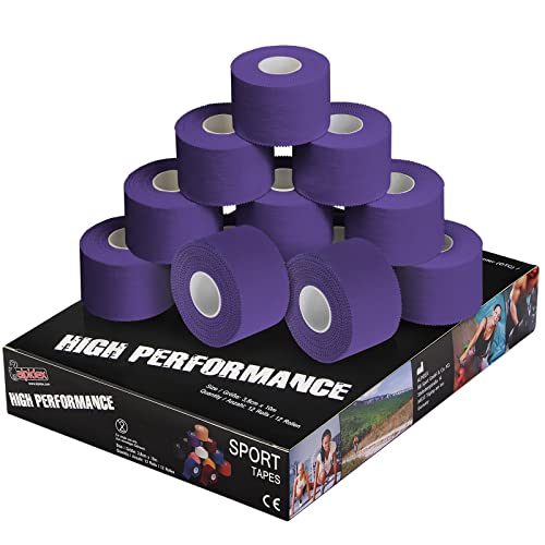 ALPIDEX 12 Rollen Sport Tape Set 3,8 cm x 10 m Gelenk Tapeverband Viele Farben Reißbares Unelastisches Sporttape Hautfreundlich Handball Fußball Volleyball, Farbe:lila ALPIDEX 12 Rollen Sport Tape Set 3,8 cm x 10 m Gelenk Tapeverband Viele Farben Reißbares Unelastisches Sporttape Hautfreundlich Handball Fußball Volleyball, Farbe:lila von ALPIDEX