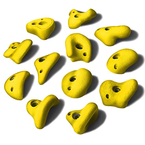 ALPIDEX 12 L Klettergriffe Klettersteine - Farbe:Wild Yellow von ALPIDEX