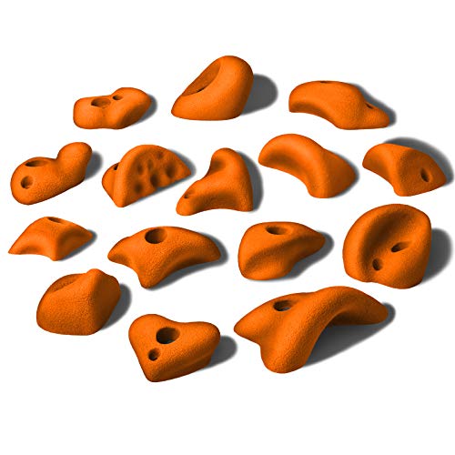 ALPIDEX 15 Klettergriffe M/L | Kleine Henkelgriffe | Tritte | Größe M L | Verschiedene Hinterschneidungen Farben Formen | Klettersteine - Farbe:Sporty Orange ALPIDEX 15 Klettergriffe M/L | Kleine Henkelgriffe | Tritte | Größe M L | Verschiedene Hinterschneidungen Farben Formen | Klettersteine - Farbe:Sporty Orange von ALPIDEX