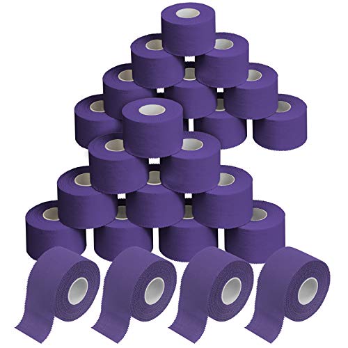 ALPIDEX 24 Rollen Sport Tape Set 3,8 cm x 10 m Gelenk Tapeverband Viele Farben Reißbares Unelastisches Sporttape Hautfreundlich Handball Fußball Volleyball, Farbe:lila von ALPIDEX