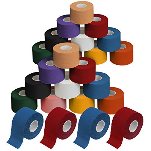 ALPIDEX 24 Rollen Sport Tape Set 3,8 cm x 10 m Gelenk Tapeverband Viele Farben Reißbares Unelastisches Sporttape Hautfreundlich Handball Fußball Volleyball, Farbe:bunt ALPIDEX 24 Rollen Sport Tape Set 3,8 cm x 10 m Gelenk Tapeverband Viele Farben Reißbares Unelastisches Sporttape Hautfreundlich Handball Fußball Volleyball, Farbe:bunt von ALPIDEX