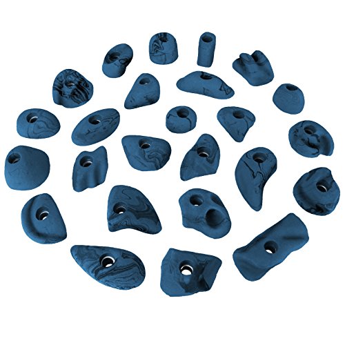 ALPIDEX 25 Klettergriffe | Klettersteine | Griffe Größen M, S | Tritte | Klettergriffset | Wetterfest - Farbe:blau-meliert ALPIDEX 25 Klettergriffe | Klettersteine | Griffe Größen M, S | Tritte | Klettergriffset | Wetterfest - Farbe:blau-meliert von ALPIDEX
