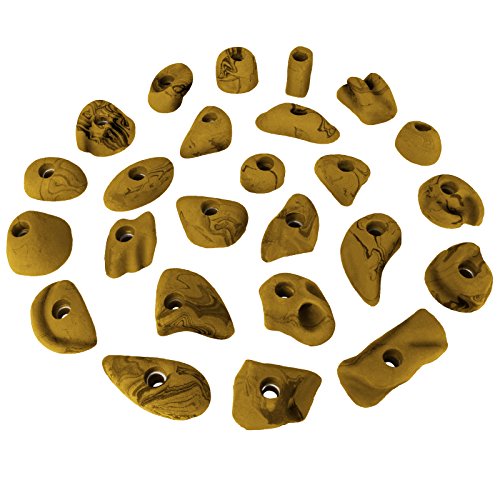 ALPIDEX 25 Klettergriffe | Klettersteine | Griffe Größen M, S | Tritte | Klettergriffset | Wetterfest - Farbe:gelb-meliert ALPIDEX 25 Klettergriffe | Klettersteine | Griffe Größen M, S | Tritte | Klettergriffset | Wetterfest - Farbe:gelb-meliert von ALPIDEX
