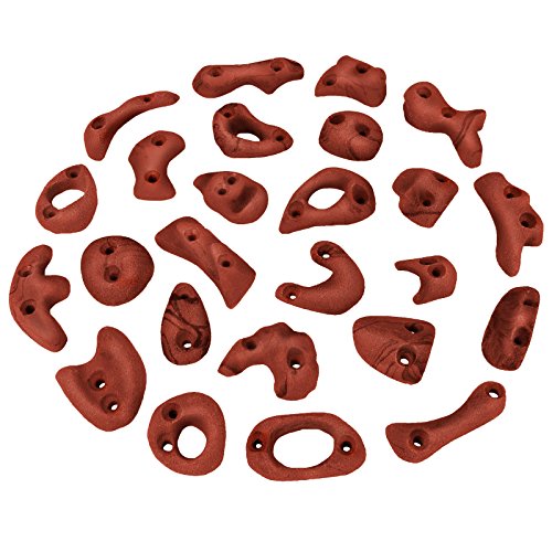ALPIDEX 25 Klettergriffe | Klettersteine | Verschiedene Grifftarten | Ideales Starterset | Leisten | Sloper | Fingerlöcher | Klettergriffset - Farbe:rot-meliert ALPIDEX 25 Klettergriffe | Klettersteine | Verschiedene Grifftarten | Ideales Starterset | Leisten | Sloper | Fingerlöcher | Klettergriffset - Farbe:rot-meliert von ALPIDEX