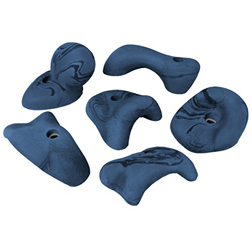 ALPIDEX 6 Mega Klettergriffe | Henkelgriffe | Extra Große Griffe | Hinterschneidungen | Verschiedene Formen Farben | Klettersteine - Farbe:blau-meliert ALPIDEX 6 Mega Klettergriffe | Henkelgriffe | Extra Große Griffe | Hinterschneidungen | Verschiedene Formen Farben | Klettersteine - Farbe:blau-meliert von ALPIDEX