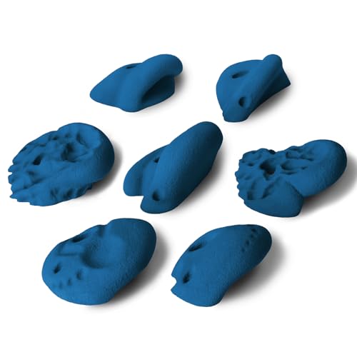 ALPIDEX 7 Klettergriffe XL | Henkelgriffe | Extra Große Griffe | Hinterschneidungen | Verschiedene Formen Farben | Klettersteine - Blau ALPIDEX 7 Klettergriffe XL | Henkelgriffe | Extra Große Griffe | Hinterschneidungen | Verschiedene Formen Farben | Klettersteine - Blau von ALPIDEX