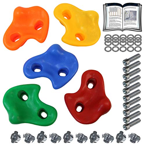 ALPIDEX Kinder Klettergriffe bunt 5/10/15/20/30 Stück Klettersteine inklusive Befestigungsmaterial, belastbar bis 200 kg, Indoor und Outdoor geeignet - 5 Stück ALPIDEX Kinder Klettergriffe bunt 5/10/15/20/30 Stück Klettersteine inklusive Befestigungsmaterial, belastbar bis 200 kg, Indoor und Outdoor geeignet - 5 Stück von ALPIDEX