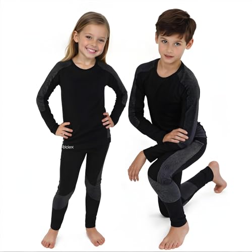 ALPIDEX Kinder Thermounterwäsche Set Funktionsunterwäsche Skiunterwäsche Jungen Mädchen Ski Fußball Sport Winter warm atmungsaktiv, Größe:158-164, Farbe:Black-Grey ALPIDEX Kinder Thermounterwäsche Set Funktionsunterwäsche Skiunterwäsche Jungen Mädchen Ski Fußball Sport Winter warm atmungsaktiv, Größe:158-164, Farbe:Black-Grey von ALPIDEX