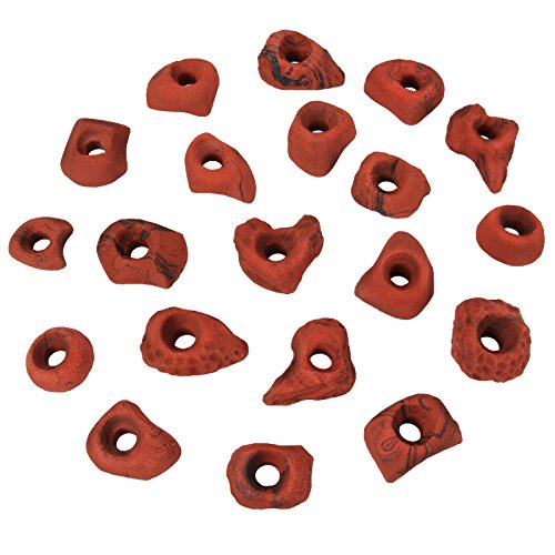 ALPIDEX Klettergriffe Klettersteine Tritte Größe S - 20 oder 40 Stück, Farbe:rot-meliert, Verpackungseinheit:40 Stück ALPIDEX Klettergriffe Klettersteine Tritte Größe S - 20 oder 40 Stück, Farbe:rot-meliert, Verpackungseinheit:40 Stück von ALPIDEX