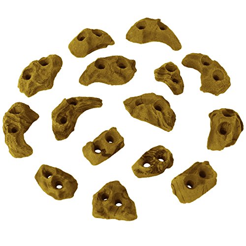 ALPIDEX Klettergriffe Klettersteine Tritte Größe XS - gelb-meliert, 15 Stück ALPIDEX Klettergriffe Klettersteine Tritte Größe XS - gelb-meliert, 15 Stück von ALPIDEX