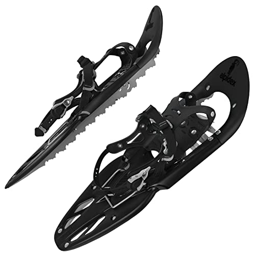 ALPIDEX Schneeschuhe 25 INCH Schuhgröße 38-45 bis 130 kg Steighilfe Tragetasche Optional Stöcke, Farbe:Black ohne Stöcke ALPIDEX Schneeschuhe 25 INCH Schuhgröße 38-45 bis 130 kg Steighilfe Tragetasche Optional Stöcke, Farbe:Black ohne Stöcke von ALPIDEX