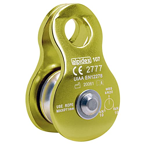 ALPIDEX Seilrolle Umlenkrolle 20 kN - Mobile Pulley Flaschenzug - für Seile bis 11 mm Durchmesser - EN12278, Farbe: Green ALPIDEX Seilrolle Umlenkrolle 20 kN - Mobile Pulley Flaschenzug - für Seile bis 11 mm Durchmesser - EN12278, Farbe: Green von ALPIDEX