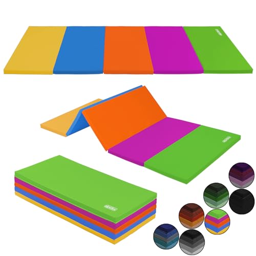ALPIDEX Turnmatte klappbare Weichbodenmatte 185 x 78 x 3,2 cm Gymnastikmatte Sportmatte für zuhause Kinder Erwachsene, Farbe:bunt ALPIDEX Turnmatte klappbare Weichbodenmatte 185 x 78 x 3,2 cm Gymnastikmatte Sportmatte für zuhause Kinder Erwachsene, Farbe:bunt von ALPIDEX