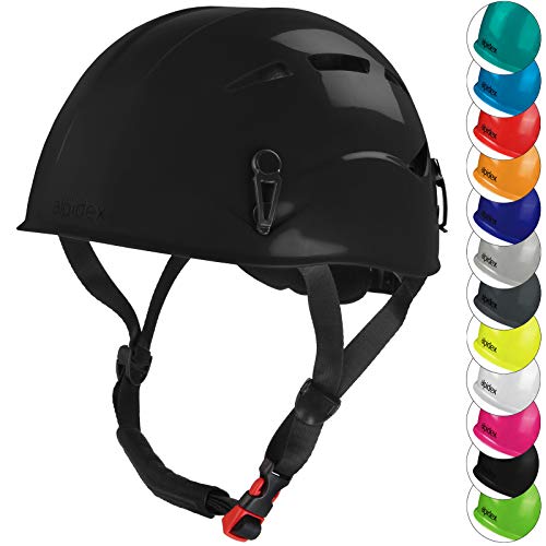 ALPIDEX Universal Kletterhelm für Jugendliche und Erwachsene EN12492 Klettersteighelm in unterschiedlichen Farben, Farbe:Black von ALPIDEX