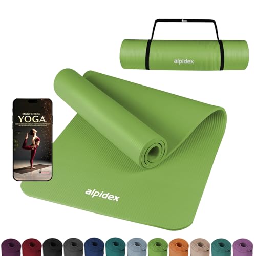 ALPIDEX Yogamatte 183 x 60 x 0.8 cm Phthalatfreie Fitness Matte Tragegurt rutschfest Gymnastik Turnen Pilates Sport Physio HIIT Yoga Trainingsmatte Isomatte Hautfreundlich, Farbe:Lime ALPIDEX Yogamatte 183 x 60 x 0.8 cm Phthalatfreie Fitness Matte Tragegurt rutschfest Gymnastik Turnen Pilates Sport Physio HIIT Yoga Trainingsmatte Isomatte Hautfreundlich, Farbe:Lime von ALPIDEX
