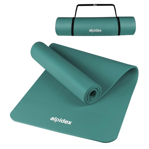 ALPIDEX Yogamatte 183 x 60 x 0.8 cm Phthalatfreie Fitness Matte Tragegurt rutschfest Gymnastik Turnen Pilates Sport Physio HIIT Yoga Trainingsmatte Isomatte Hautfreundlich, Farbe:Turquoise ALPIDEX Yogamatte 183 x 60 x 0.8 cm Phthalatfreie Fitness Matte Tragegurt rutschfest Gymnastik Turnen Pilates Sport Physio HIIT Yoga Trainingsmatte Isomatte Hautfreundlich, Farbe:Turquoise von ALPIDEX