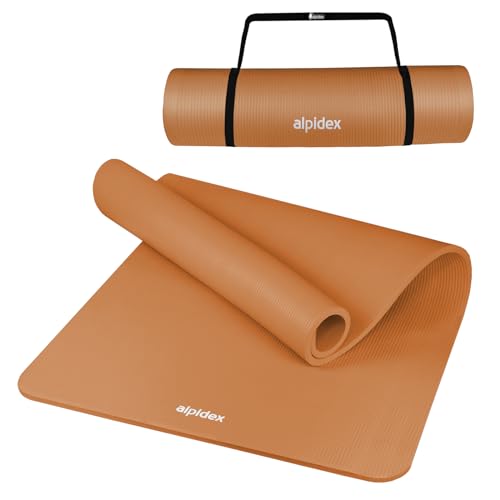 ALPIDEX Yogamatte Extra Dick 1,5cm Gymnastikmatte 3 Verschiedene Größen Rutschfest Phthalatfrei Fitness Matte Turnen Pilates Sport Physio HiiT Yoga Isomatte, Farbe:Apricot, Maße:190 x 100 x 1.5 cm von ALPIDEX