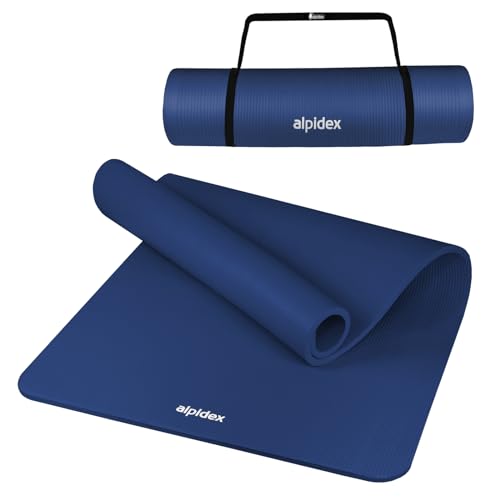 ALPIDEX Yogamatte Extra Dick 1,5cm Gymnastikmatte 3 Verschiedene Größen Rutschfest Phthalatfrei Fitness Matte Turnen Pilates Sport Physio HiiT Yoga Isomatte, Farbe:Blue, Maße:190 x 100 x 1.5 cm von ALPIDEX