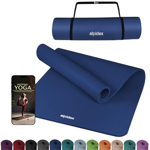 ALPIDEX Yogamatte Extra Dick 1,5cm Gymnastikmatte 3 Verschiedene Größen Rutschfest Phthalatfrei Fitness Matte Turnen Pilates Sport Physio HiiT Yoga Isomatte, Farbe:Blue, Maße:190 x 60 x 1.5 cm von ALPIDEX