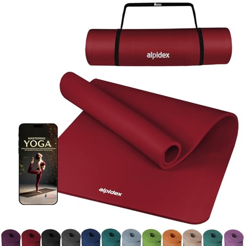 ALPIDEX Yogamatte Extra Dick 1,5cm Gymnastikmatte 3 Verschiedene Größen rutschfest Phthalatfrei Fitness Matte Turnen Pilates Sport Physio HIIT Yoga Isomatte, Farbe:Bordeaux, Maße:190 x 100 x 1.5 cm ALPIDEX Yogamatte Extra Dick 1,5cm Gymnastikmatte 3 Verschiedene Größen rutschfest Phthalatfrei Fitness Matte Turnen Pilates Sport Physio HIIT Yoga Isomatte, Farbe:Bordeaux, Maße:190 x 100 x 1.5 cm von ALPIDEX
