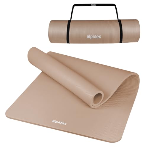 ALPIDEX Yogamatte Extra Dick 1,5cm Gymnastikmatte 3 Verschiedene Größen Rutschfest Phthalatfrei Fitness Matte Turnen Pilates Sport Physio HiiT Yoga Isomatte, Farbe:Cream, Maße:190 x 80 x 1.5 cm von ALPIDEX