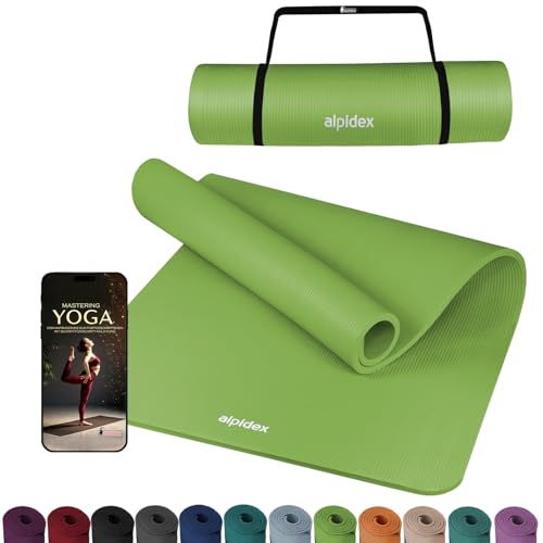ALPIDEX Yogamatte Extra Dick 1,5cm Gymnastikmatte 3 Verschiedene Größen rutschfest Phthalatfrei Fitness Matte Turnen Pilates Sport Physio HIIT Yoga Isomatte, Farbe:Lime, Maße:190 x 100 x 1.5 cm ALPIDEX Yogamatte Extra Dick 1,5cm Gymnastikmatte 3 Verschiedene Größen rutschfest Phthalatfrei Fitness Matte Turnen Pilates Sport Physio HIIT Yoga Isomatte, Farbe:Lime, Maße:190 x 100 x 1.5 cm von ALPIDEX