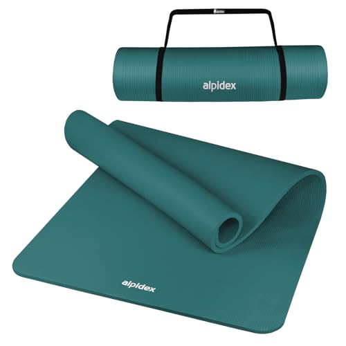 ALPIDEX Yogamatte Extra Dick 1,5cm Gymnastikmatte 3 Verschiedene Größen Rutschfest Phthalatfrei Fitness Matte Turnen Pilates Sport Physio HiiT Yoga Isomatte, Farbe:Petrol, Maße:190 x 100 x 1.5 cm von ALPIDEX